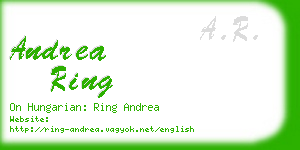 andrea ring business card